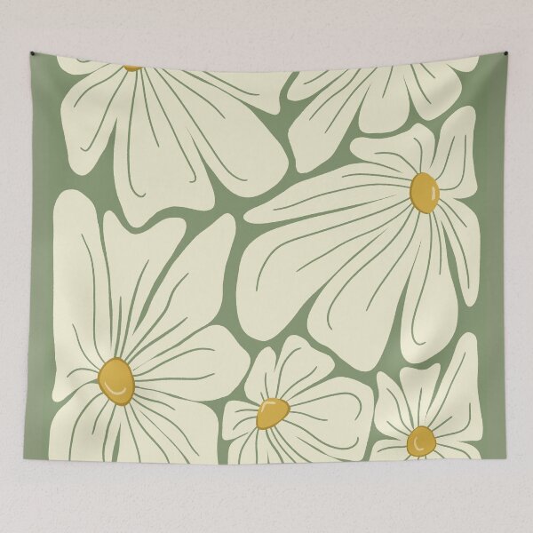 Item preview, Retro flower print designed and sold by EJs .