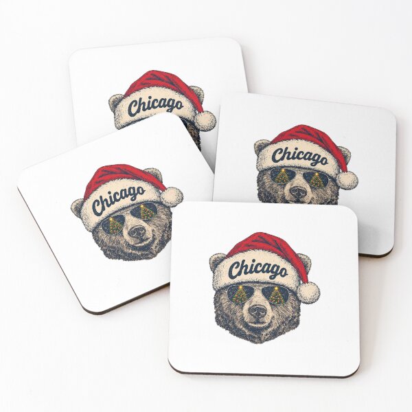 Item preview, Chicago Bear Wearing Santa Hat And Sunglasses Christmas Vintage designed and sold by dartoffofo⭐⭐⭐⭐⭐.