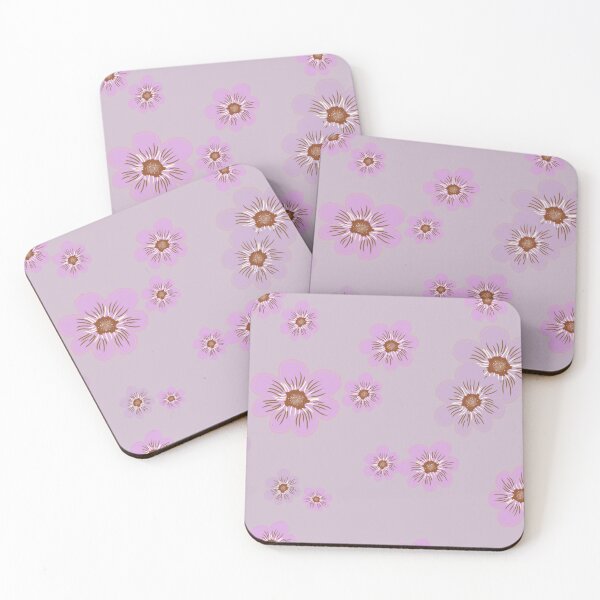 Item preview, Retro Lavender Pink Flower Seamless Pattern designed and sold by BaraisVisuals.