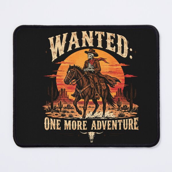 Item preview, Vintage Skeleton Cowboy Riding Horse – Western Desert Sunset Adventure Graphic designed and sold by Sanika arts .