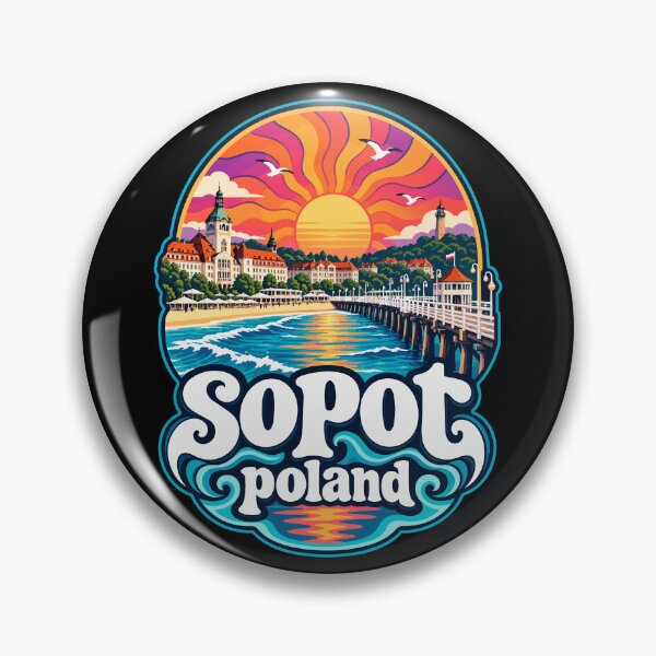 Item preview, Sopot Trojmiasto Poland Trippy Travel designed and sold by TomFrontierArt.