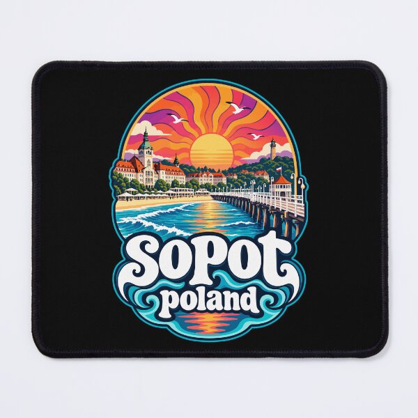 Item preview, Sopot Trojmiasto Poland Trippy Travel designed and sold by TomFrontierArt.