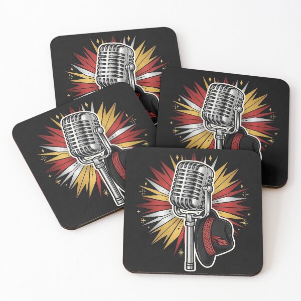 Item preview, Chrome Microphone Black Fedora Art designed and sold by Gangster-Design.