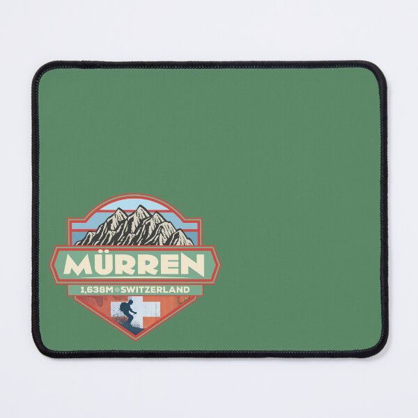 Item preview, Murren Ski Switzerland Skiing Alps Sticker T-Shirt 02 designed and sold by OuterShellUK.