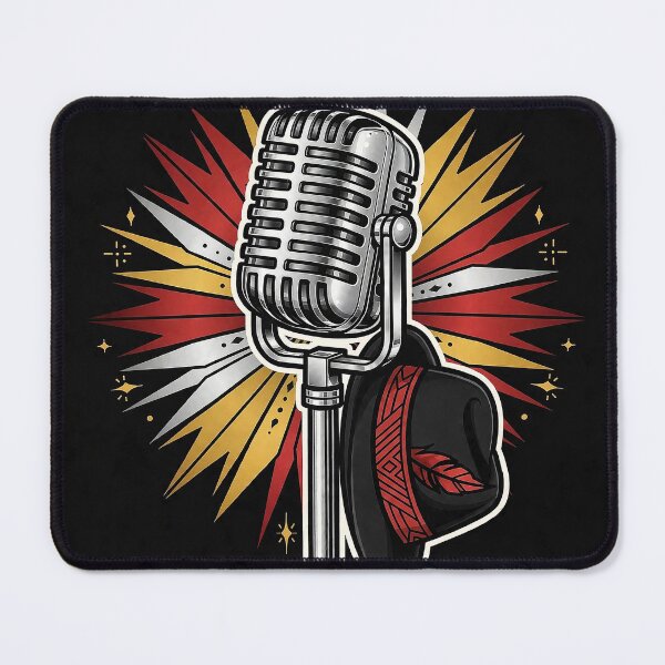 Item preview, Chrome Microphone Black Fedora Art designed and sold by Gangster-Design.