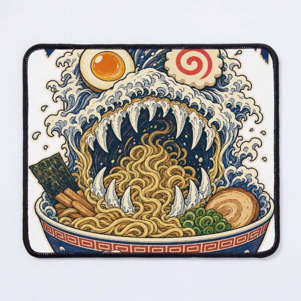 Item preview, Broth Monster Ramen Bowl Devour The Bowl Streetwear Graphic T-Shirt designed and sold by KIDEnia.