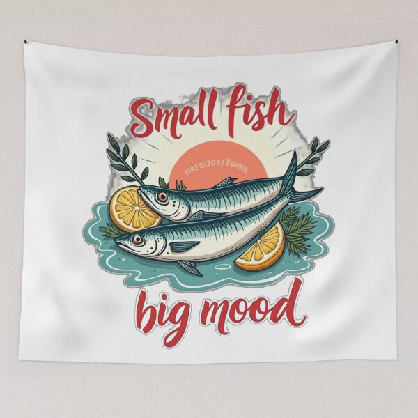 Item preview, Small Fish Big Mood, Mediterranean Sardine Party designed and sold by Art&Fun.