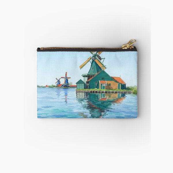 Item preview, Zaanse Schans Watercolor – Dutch Windmill Landscape, Netherlands designed and sold by POSTERIOCREW.
