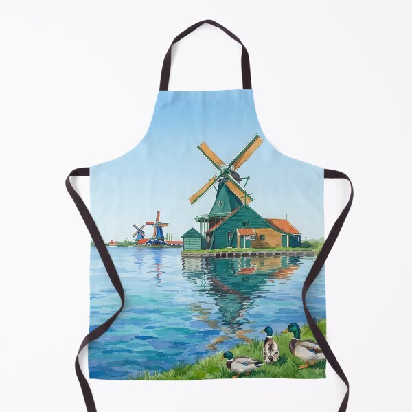 Artikelvorschau, Zaanse Schans Aquarell – Niederländische Windmühlenlandschaft, Niederlande entworfen und verkauft von POSTERIOCREW.