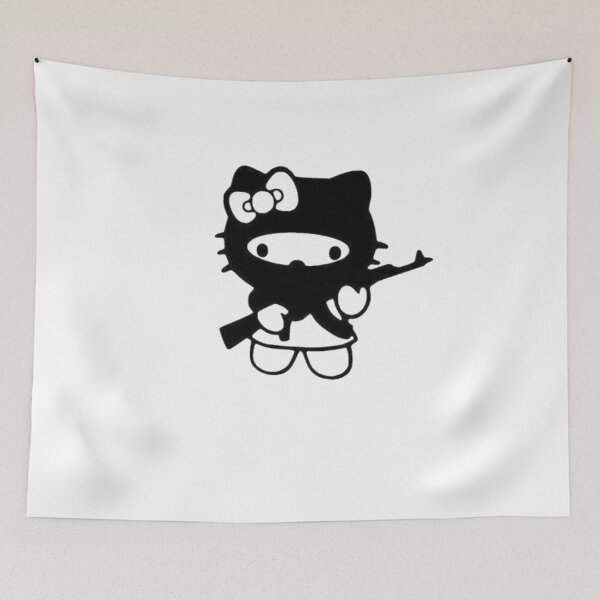 Item preview, Black Ninja Cat Cartoon designed and sold by Nekoojimeo.