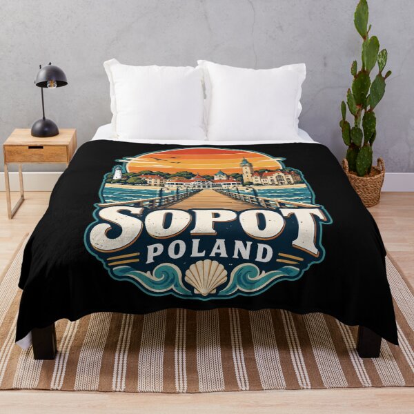 Item preview, Sopot Trojmiasto Poland Retro Vintage Travel designed and sold by TomFrontierArt.