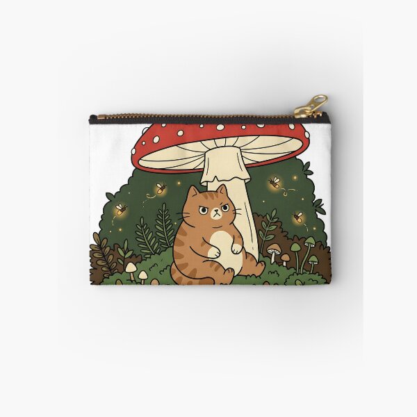 Item preview, Grumpy Chubby Cat Cottagecore Mushroom Goblincore Gift designed and sold by mindshocker.
