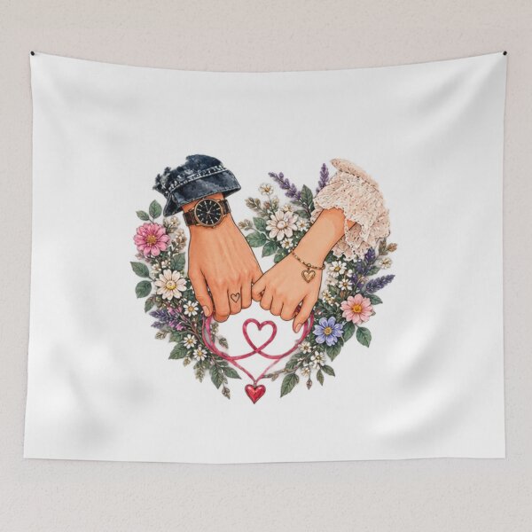 Item preview, Forever Linked Hearts Romantic Couple Love designed and sold by ArtByKapil.