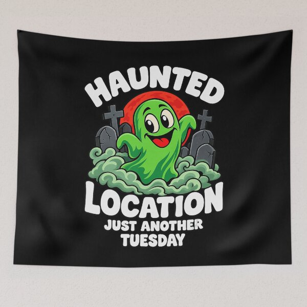 Item preview, Haunted Location Just Another Tuesday Green Ghost designed and sold by NoeValdric.