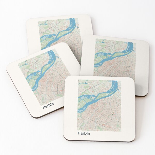 Item preview, Harbin Minimalistic Map Art designed and sold by MapsNerd.