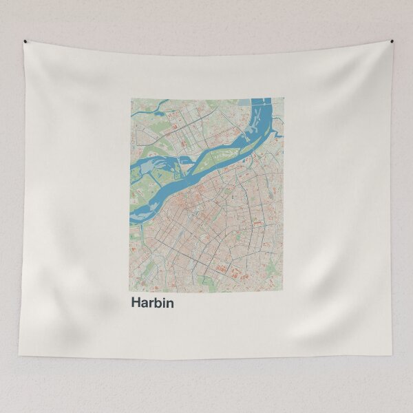 Item preview, Harbin Minimalistic Map Art designed and sold by MapsNerd.