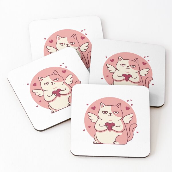 Item preview, Grumpy Chubby Cat Valentine Heart Funny Anti Valentine Gift designed and sold by mindshocker.