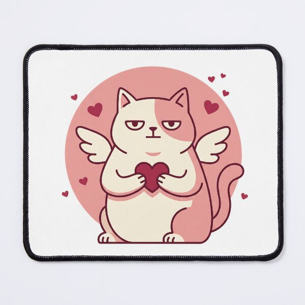 Item preview, Grumpy Chubby Cat Valentine Heart Funny Anti Valentine Gift designed and sold by mindshocker.