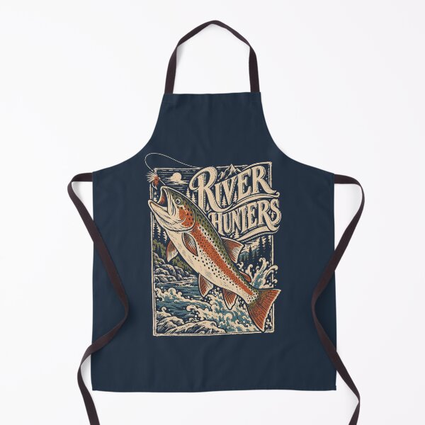 Item preview, River Hunters Trout Fishing Vintage | Fly Fishing Angler Gift designed and sold by Leeded.