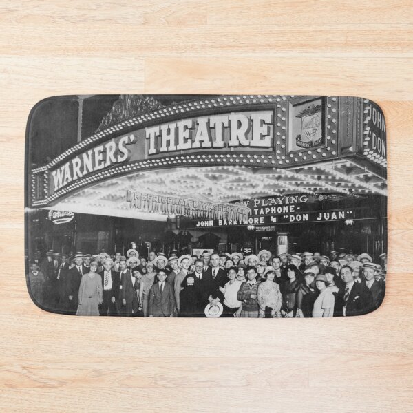 Item preview, Hollywood first-nighters posing for the camera outside the Warners' Theater before the premiere of "Don Juan" with John Barrymore vintage black and white photograph designed and sold by Astrid Arkhangelsky.