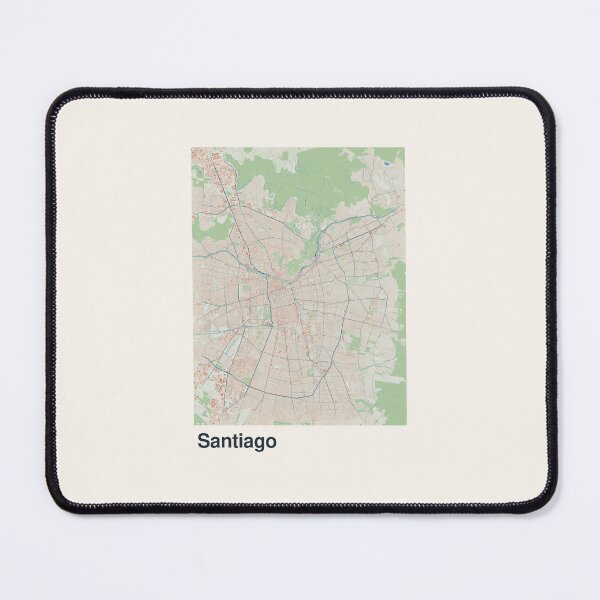 Item preview, Santiago Minimalistic Map Art designed and sold by MapsNerd.
