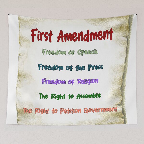 Item preview, Five Pillars of the First Amendment in Living Color designed and sold by CivilizedNotion.