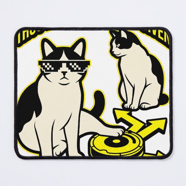 Item preview, Thug Life Cat Kicks Robot Vacuum Funny Meme T-Shirt Design designed and sold by KIDEnia.