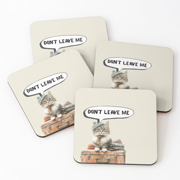 Item preview, Don't Leave Me Cat on Suitcase - Sad Fluffy Cat Travel Humor designed and sold by EVESTUDIOART.