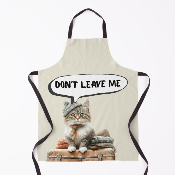 Item preview, Don't Leave Me Cat on Suitcase - Sad Fluffy Cat Travel Humor designed and sold by EVESTUDIOART.