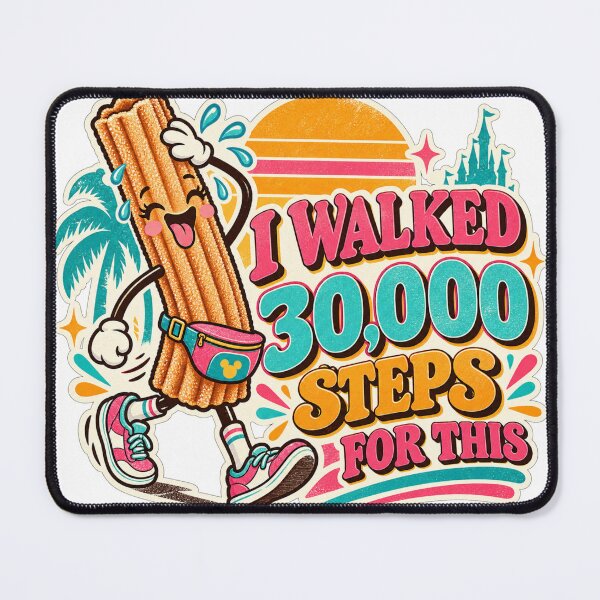 Item preview, I Walked 30,000 Steps For This Funny Churro Theme Park Tee designed and sold by yaney85.
