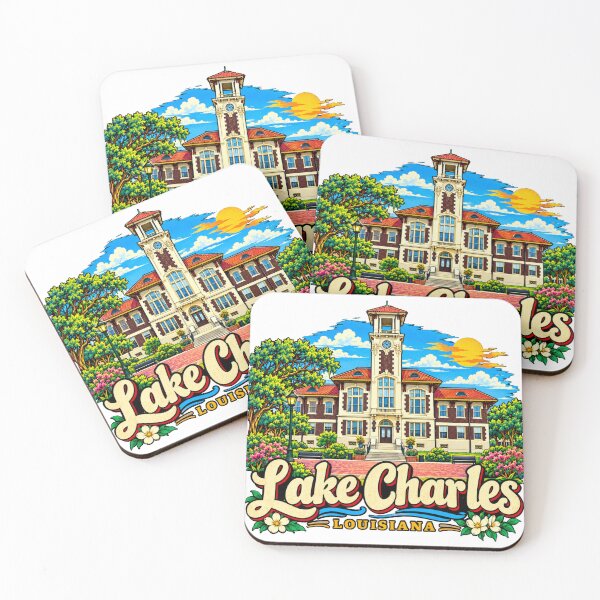 Item preview, Hand Drawn Lake Charles Louisiana Travel Souvenir Landmark Gift designed and sold by MichaeIRellov.