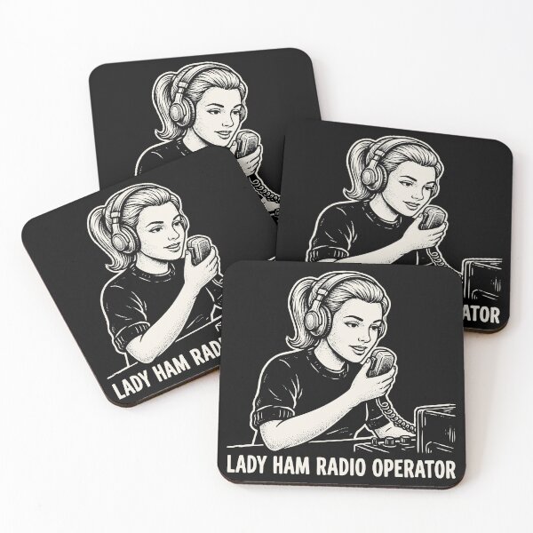 Item preview, Lady Ham Radio Operator – Vintage Amateur Radio designed and sold by Sekla-Studio.