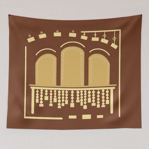 Item preview, Boho Aesthetic Architectural Arches Pattern designed and sold by BaraisVisuals.