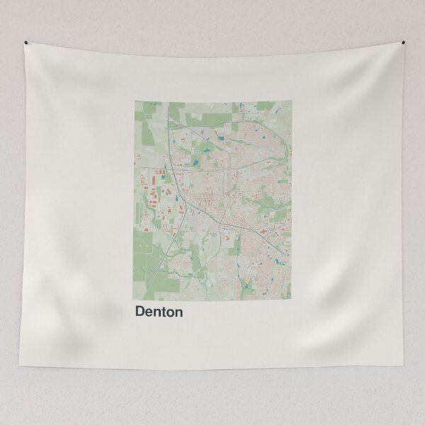 Item preview, Denton Minimalistic Map Art designed and sold by MapsNerd.