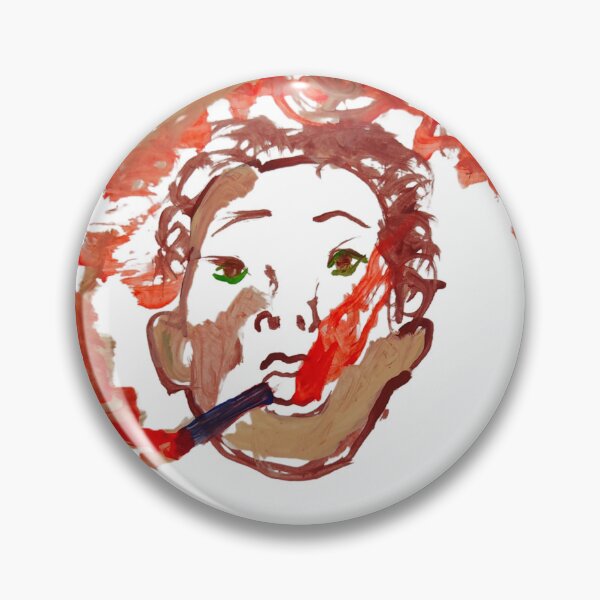 Item preview, Ember Gaze - Abstract Expressionist Portrait designed and sold by PlumpCheekCo.