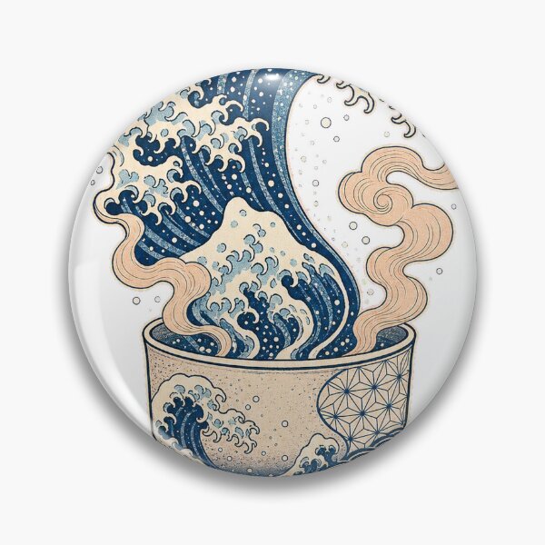 Item preview, Tempest In A Teacup Japanese Wave Art Graphic T-Shirt Design designed and sold by KIDEnia.