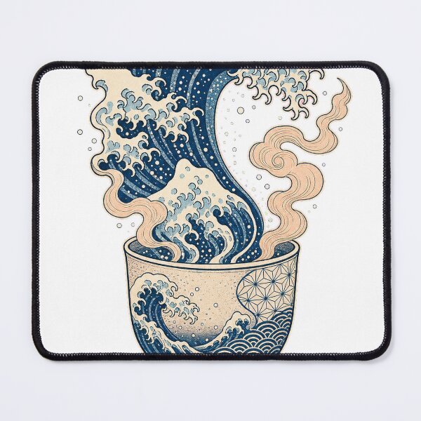 Item preview, Tempest In A Teacup Japanese Wave Art Graphic T-Shirt Design designed and sold by KIDEnia.