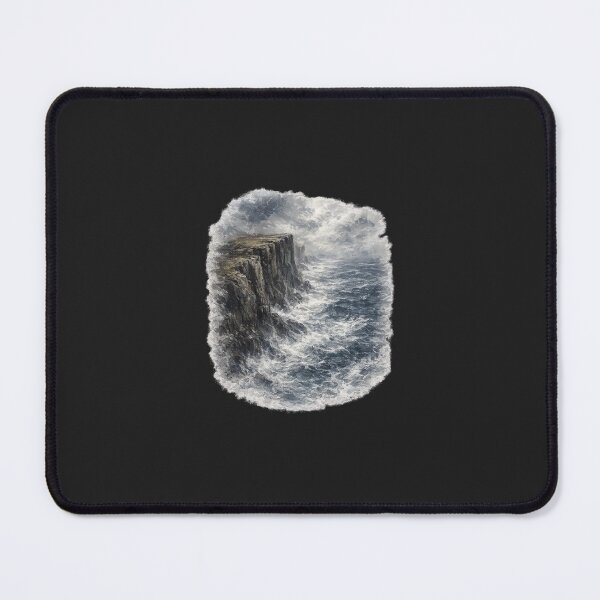 Item preview, Stormy Ocean Cliff | Dramatic Expressive Seascape designed and sold by PawsAndpetalstudio.