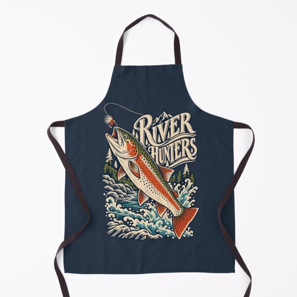 Item preview, River Hunters Trout Fishing Vintage | Fly Fishing Angler Gift designed and sold by Leeded.