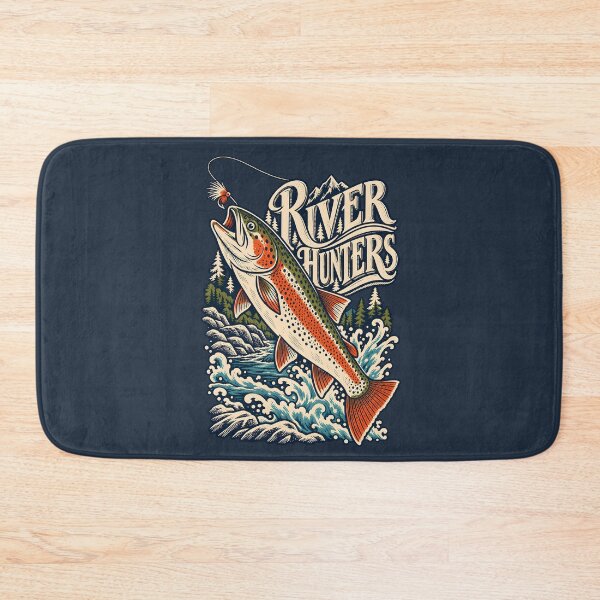 Item preview, River Hunters Trout Fishing Vintage | Fly Fishing Angler Gift designed and sold by Leeded.