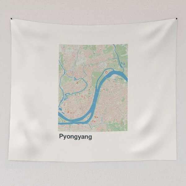 Item preview, Pyongyang Minimalistic Map Art designed and sold by MapsNerd.