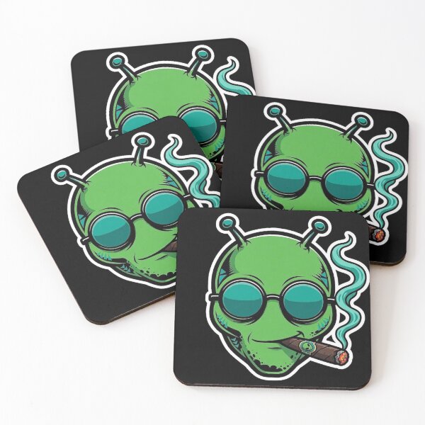 Item preview, Alien Cigar Smoker Glasses Art designed and sold by Gangster-Design.