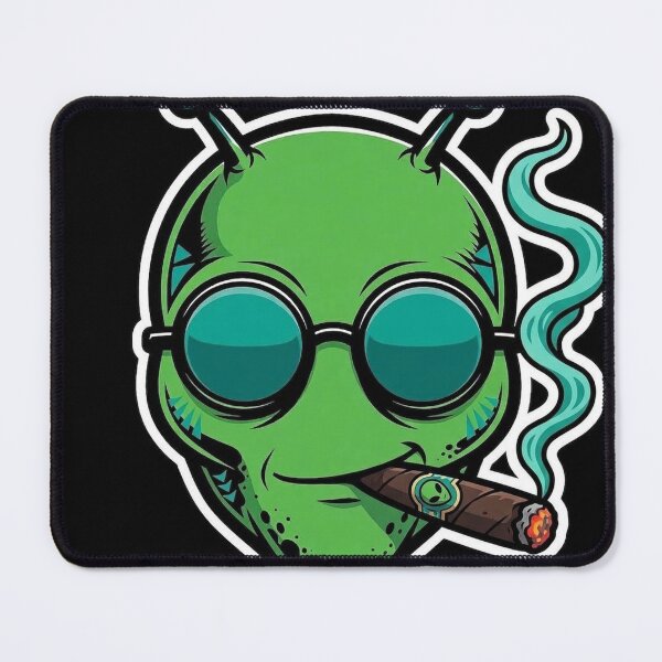 Item preview, Alien Cigar Smoker Glasses Art designed and sold by Gangster-Design.