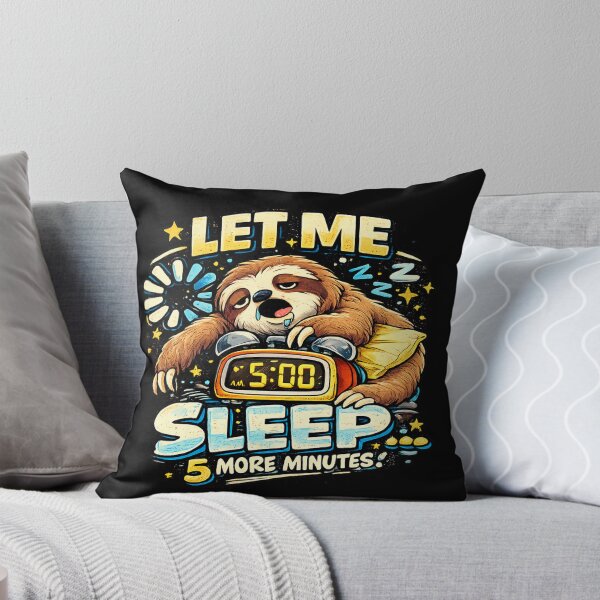 Item preview, Let Me Sleep 5 More Minutes Cute Sloth Alarm Clock designed and sold by MarceBersi.