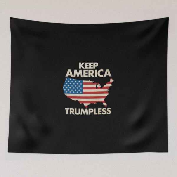 Item preview, Patriotic Distressed US Map Silhouette Political Slogan designed and sold by GertrudHauser.