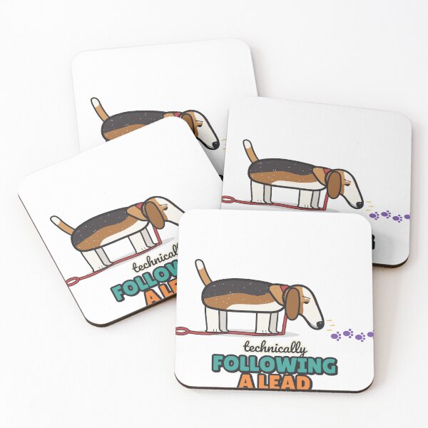 Item preview, Following a Lead - Funny Beagle designed and sold by BooAndBloomCo.