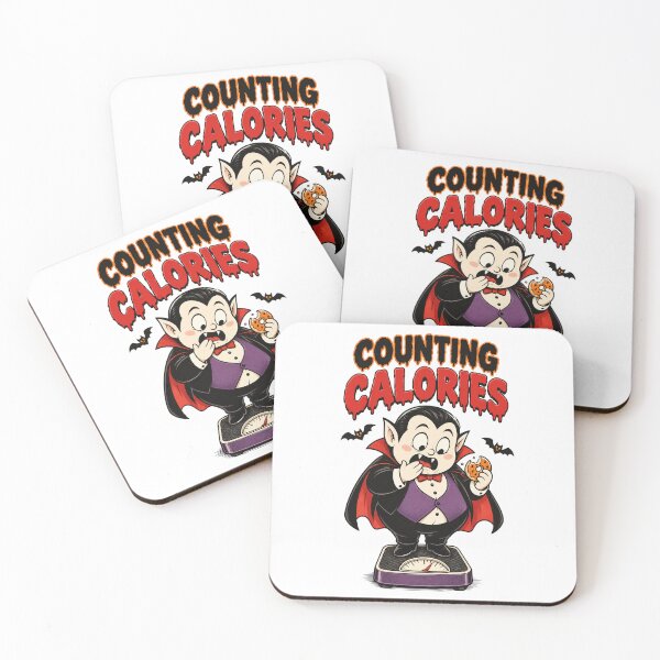 Item preview, Counting Calories Funny Vampire Halloween Diet Humor Design. designed and sold by The-T-In-Retro.