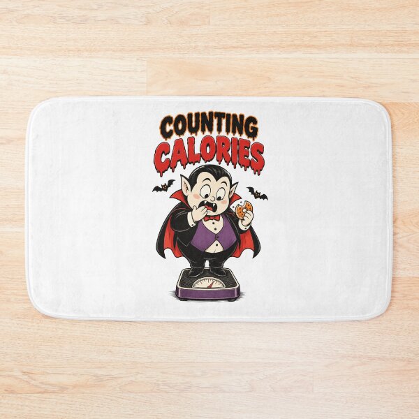 Item preview, Counting Calories Funny Vampire Halloween Diet Humor Design. designed and sold by The-T-In-Retro.