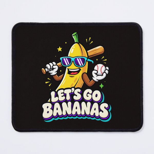 Item preview, Let's Go Bananas Cool Baseball Character Pun Graphic designed and sold by YAWO-PAE.