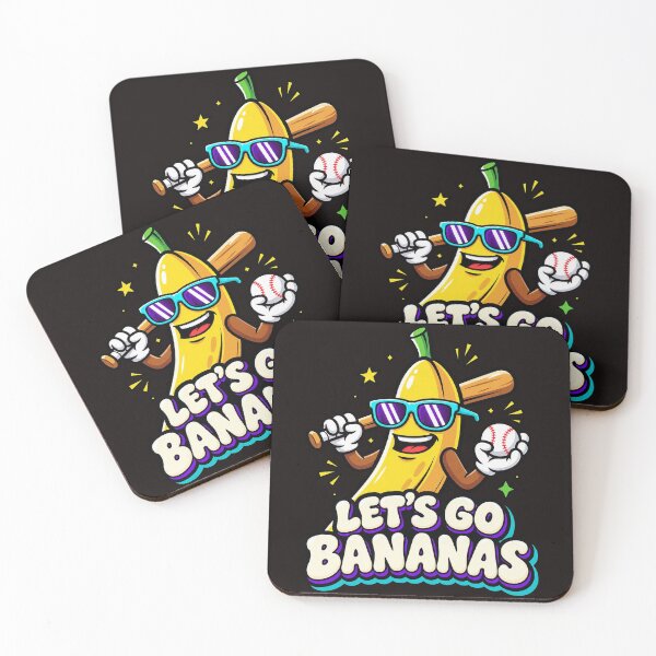 Item preview, Let's Go Bananas Cool Baseball Character Pun Graphic designed and sold by YAWO-PAE.